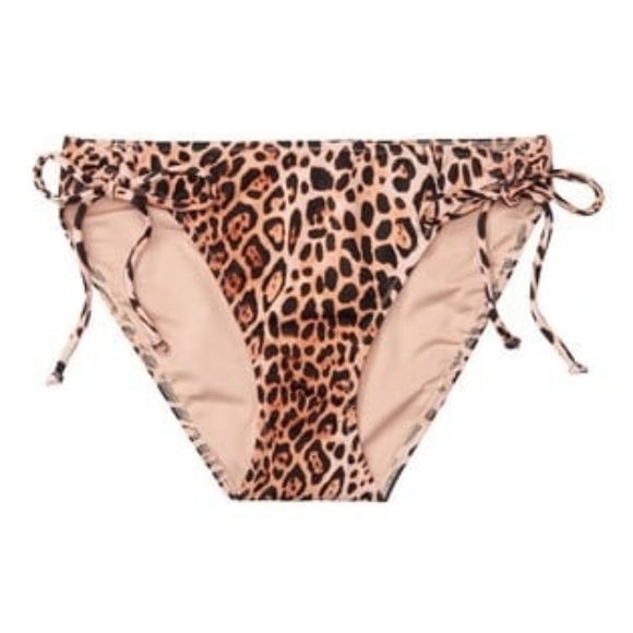 40DD XXL Victoria's Secret Twist Front Bikini & Side Tie Bottoms In Leopard - Picture 10 of 11